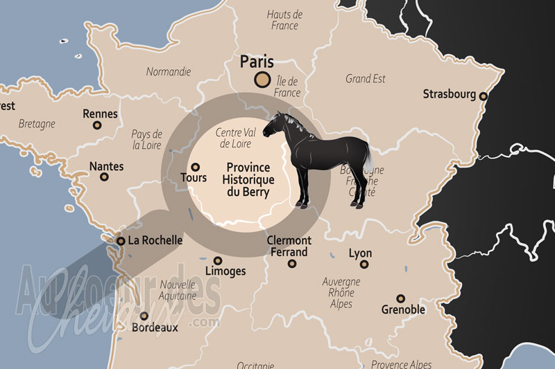 La localisation de la Province Historique du Berry en France