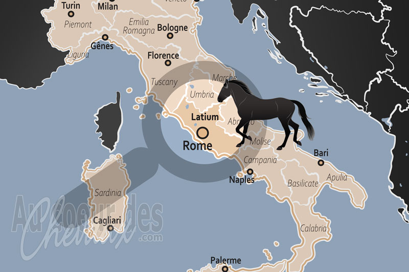 La R�gion de Latium, quand le galop de rome r�sonne des sommets � la mer