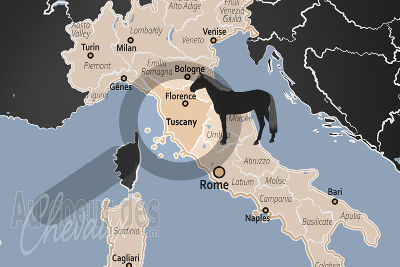 La localisation de la R�gion de Toscane en Italie