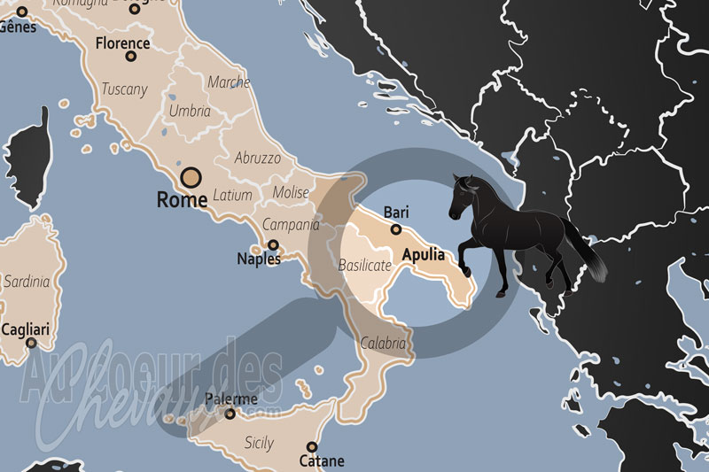 La localisation de la R�gion des Pouilles en Italie