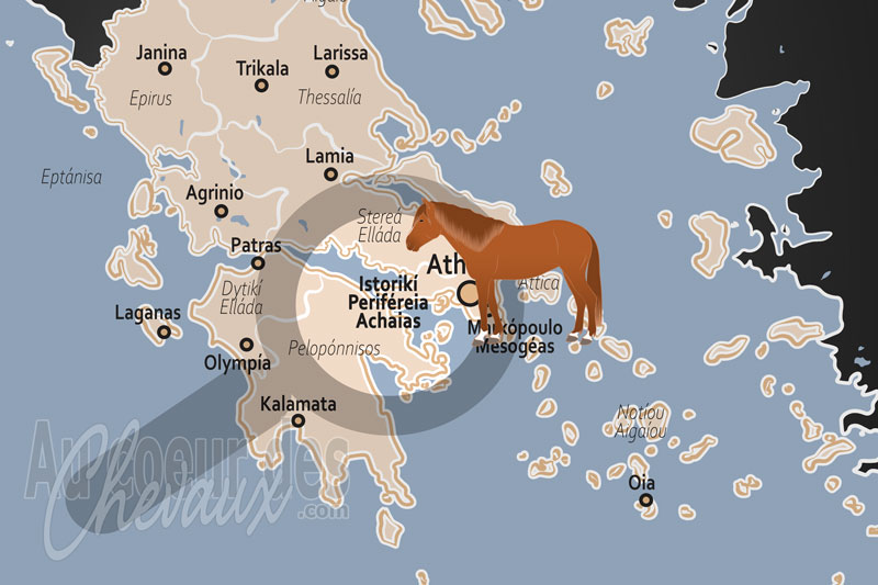 La localisation de la R�gion Historique d'Acha�e en Gr�ce