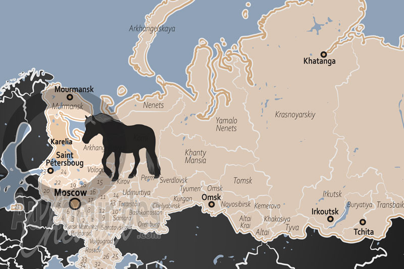 La localisation de la R�publique de Car�lie en Russie