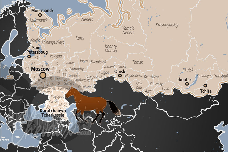 La localisation de la R�publique de Karatcha��vo Tcherkessie en Russie