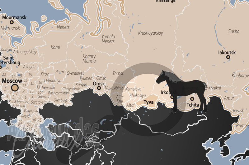 La localisation de la R�publique de Touva en Russie