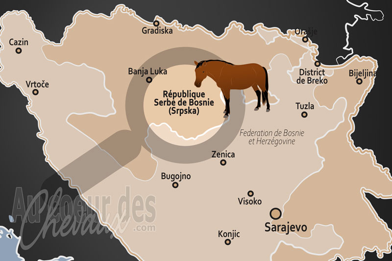 La localisation de la R�publique Serbe de Bosnie en Bosnie Herz�govine