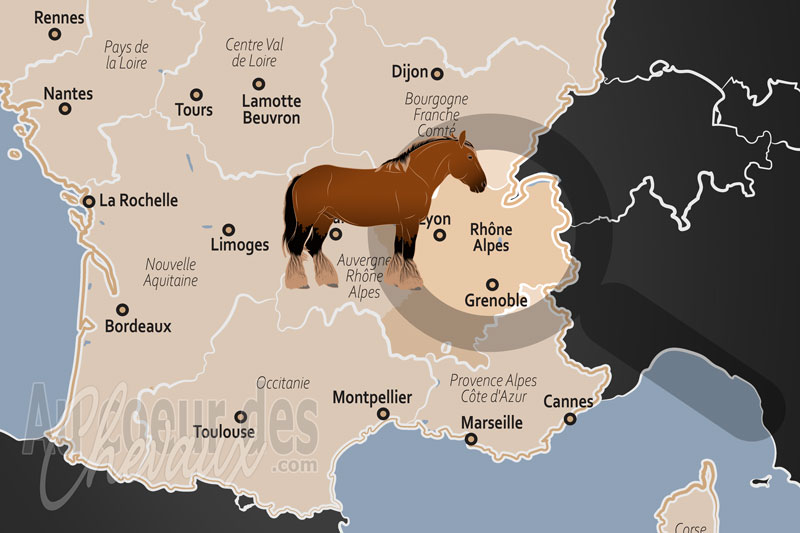 La localisation du Rh�ne Alpes en France