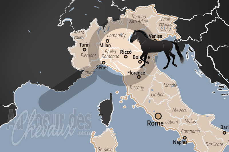 La localisation de Ricc� en Italie