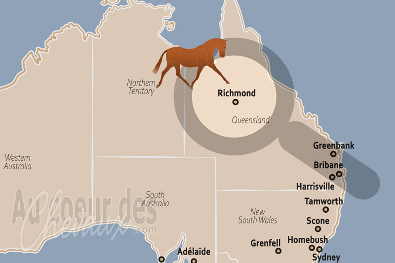 La localisation de Richmond en Australie