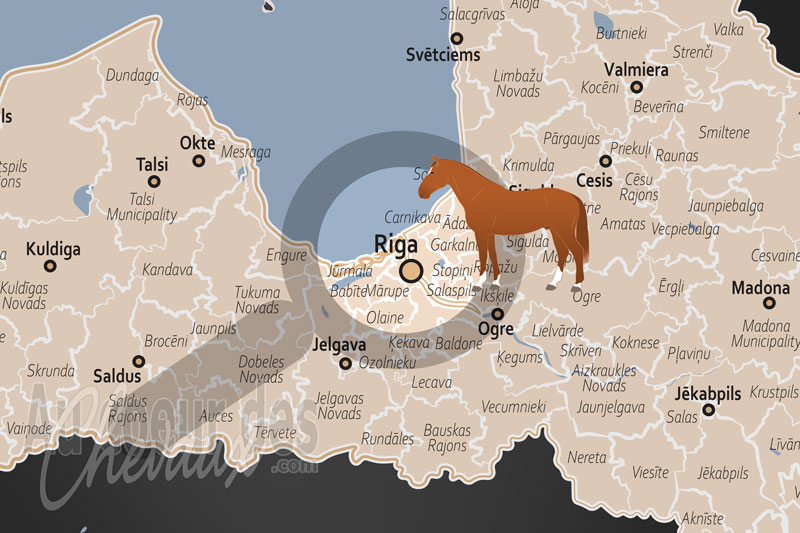 La localisation de Riga en Lettonie