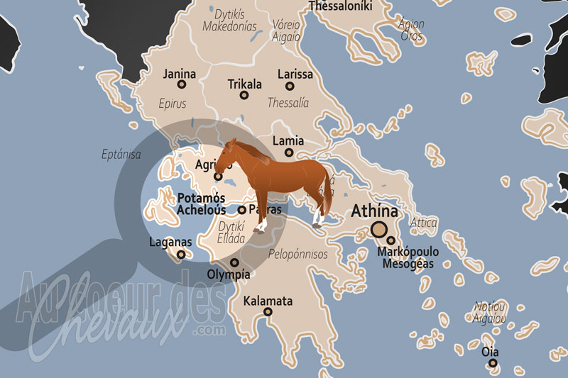 La localisation de la Rivi�re Achelous en Gr�ce