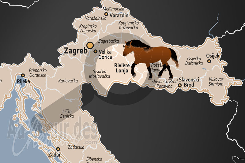 La localisation de la Rivi�re Lonja en Croatie