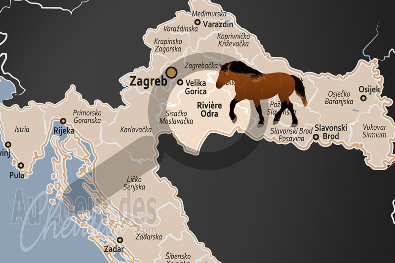 La localisation de la Rivi�re Odra en Croatie