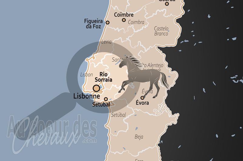 La localisation de la Rivi�re Sorraia au Portugal