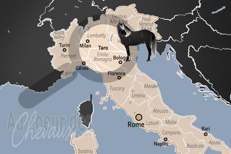 La localisation de la Rivi�re Taro en Italie