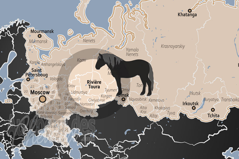 La localisation de la Rivi�re Toura en Russie
