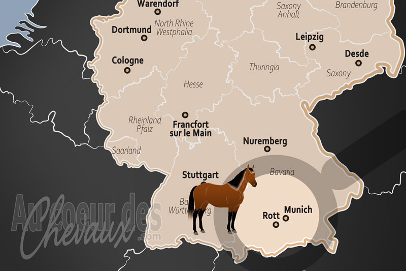 La localisation du Rott en Allemagne