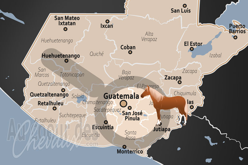 La localisation de San Jos� Pinula au Guatemala