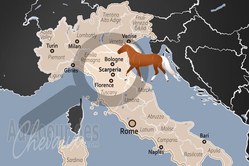 La localisation de Scarperia en Italie