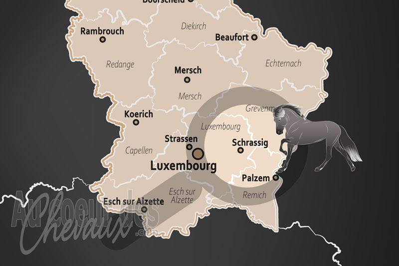 La localisation de Schrassig au Luxembourg