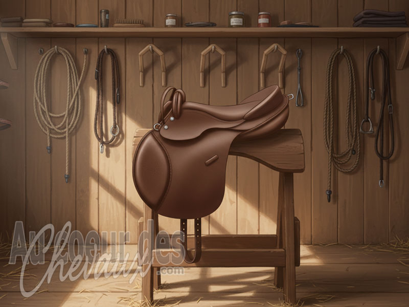 La Selle d'initiation pour le cheval, p�dagogie de l'�quilibre, s�curit� et pr�servation du cheval d'instruction