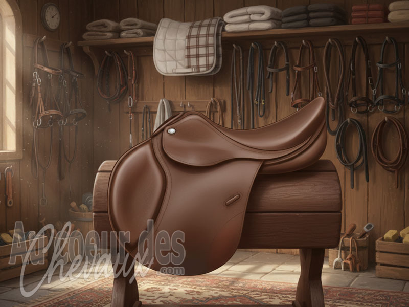 La Selle d'obstacles pour le cheval, ergonomie du saut, libert� de mouvement et dynamique de l'�quilibre