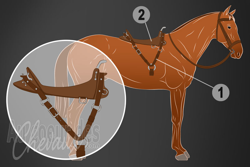 La selle de b�t pour le transport � cheval