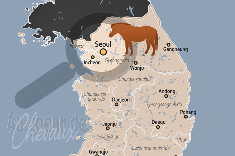 La localisation de Seoul en Cor�e du Sud