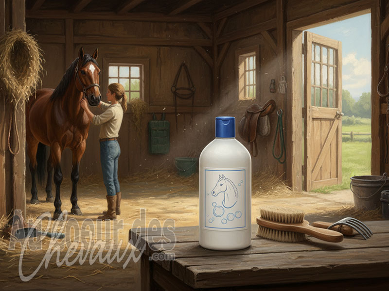 Le Shampoing pour le cheval, principes dermatologiques, ph et usage du shampoing