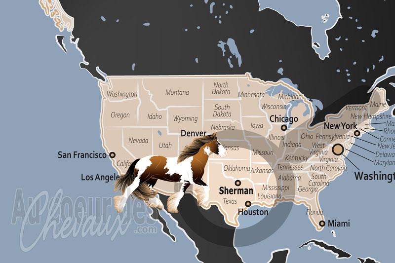 La localisation de Sherman aux �tats Unis