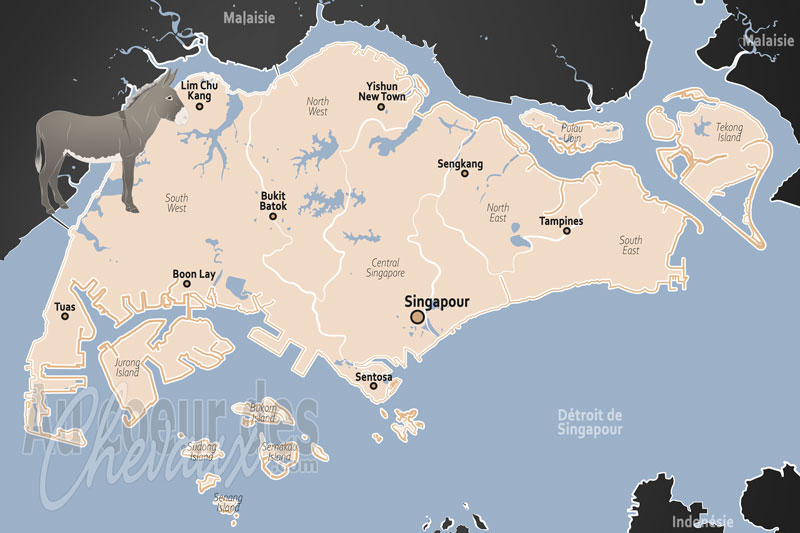 La carte g�ographique de Singapour