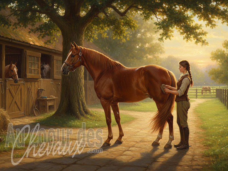 Le Soin de la queue du cheval, fonctions biologiques, hygi�ne et pr�servation des crins