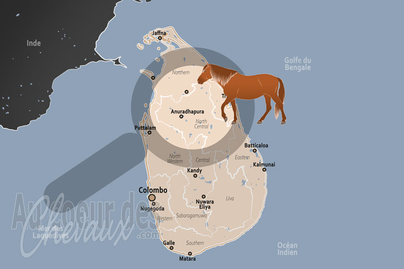 La carte g�ographique du Sri Lanka