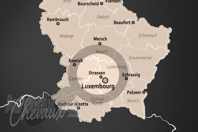 La localisation de Strassen au Luxembourg