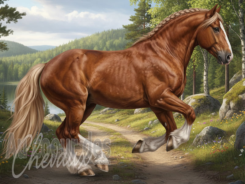 Le Cheval Su�dois du Nord, le colosse des for�ts scandinaves