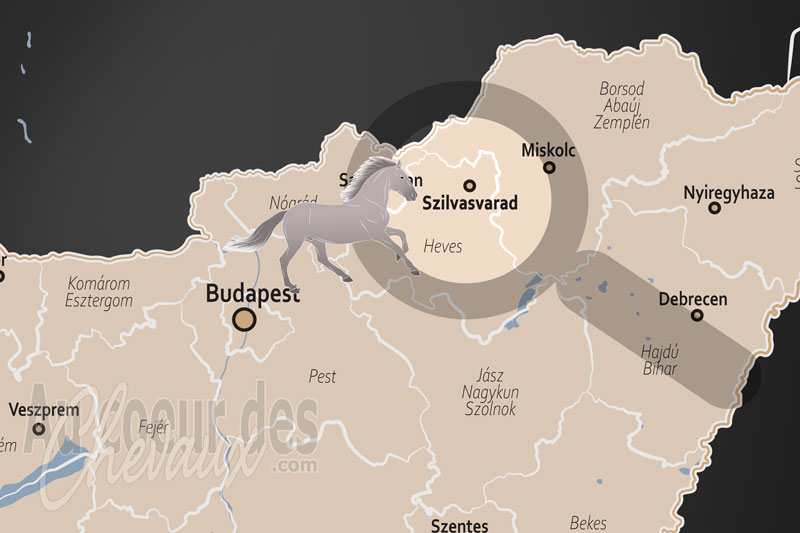 La localisation de Szilvasvarad en Hongrie