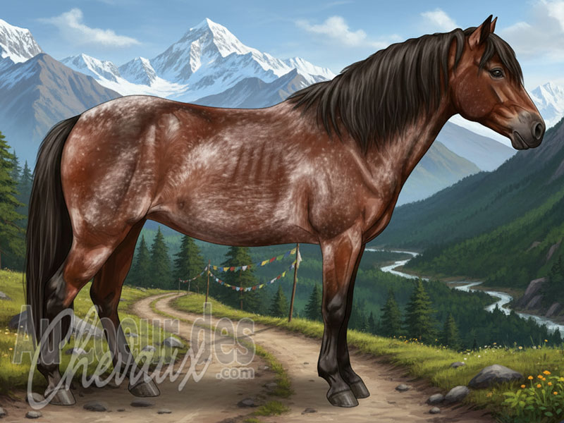Le Cheval Tattu, le pilier des sentiers de l'himalaya