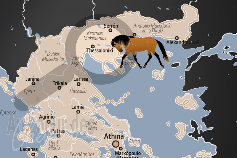 La localisation de Thessalonique en Gr�ce