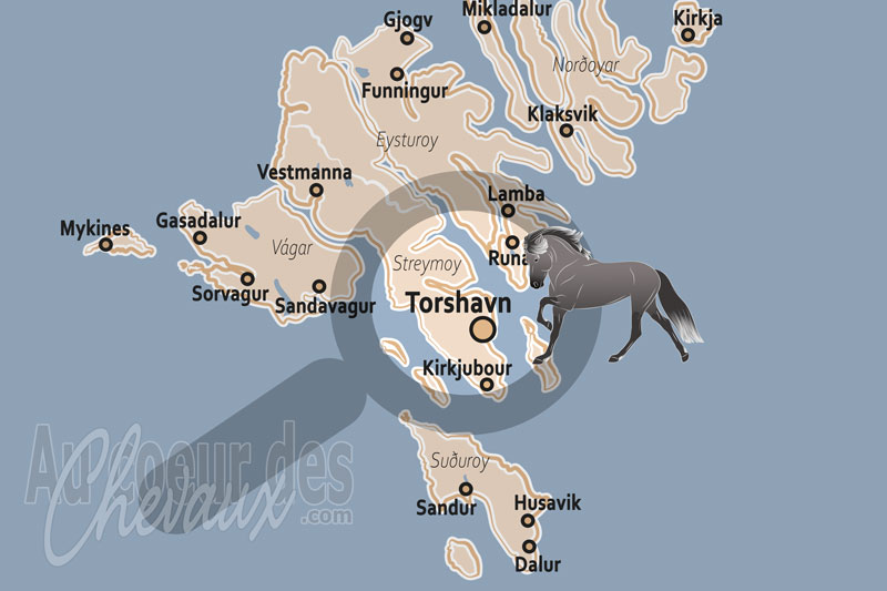 La localisation de T�rshavn aux �les F�ro�