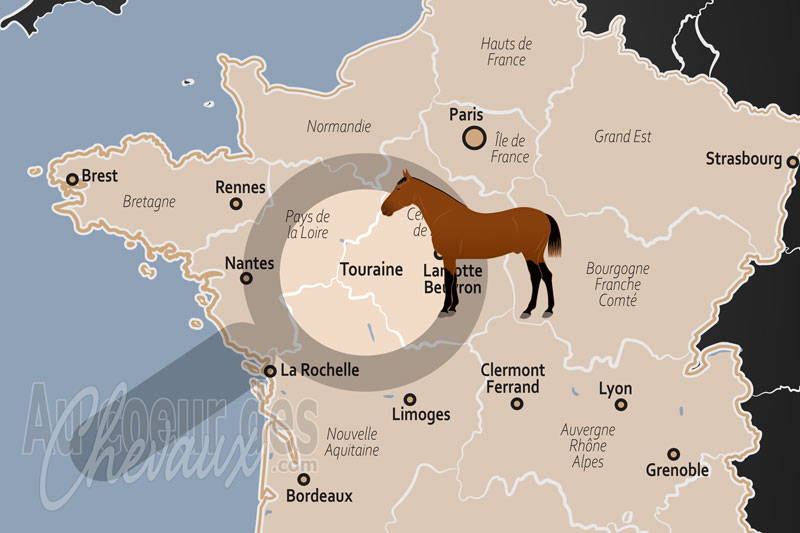 La localisation de la Touraine en France