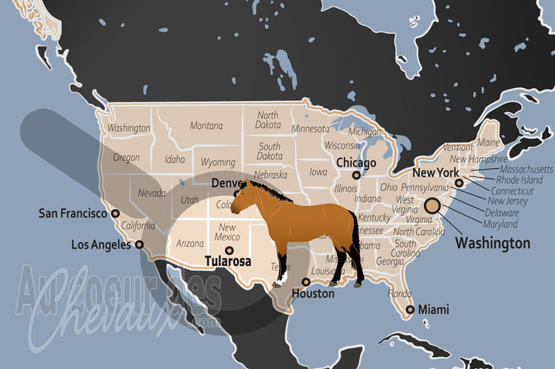 La localisation de Tularosa aux �tats Unis