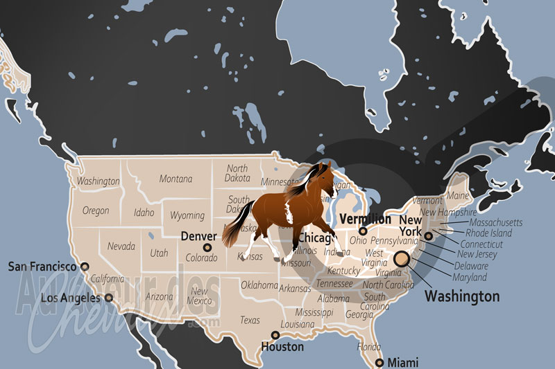 La localisation de Vermilion aux �tats Unis