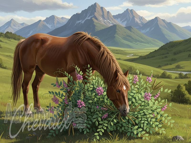La Vesce et le cheval, valeur nutritionnelle, risques de toxicit� syst�mique et syndrome du vetchisme