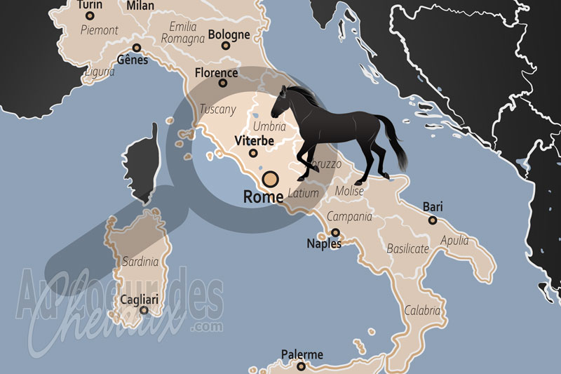 La localisation de Viterbe en Italie