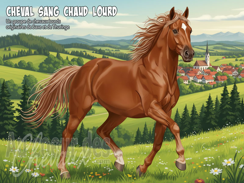 Le Cheval Sang Chaud Lourd, la force et l'�l�gance de la tradition allemande