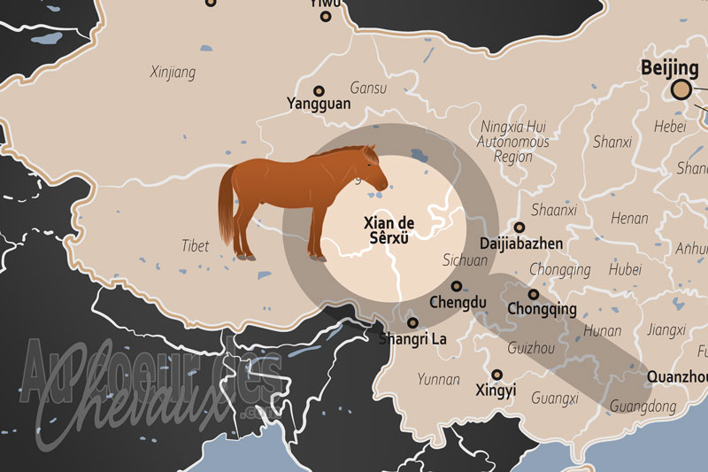 La localisation du Xian de S�rx� en Chine