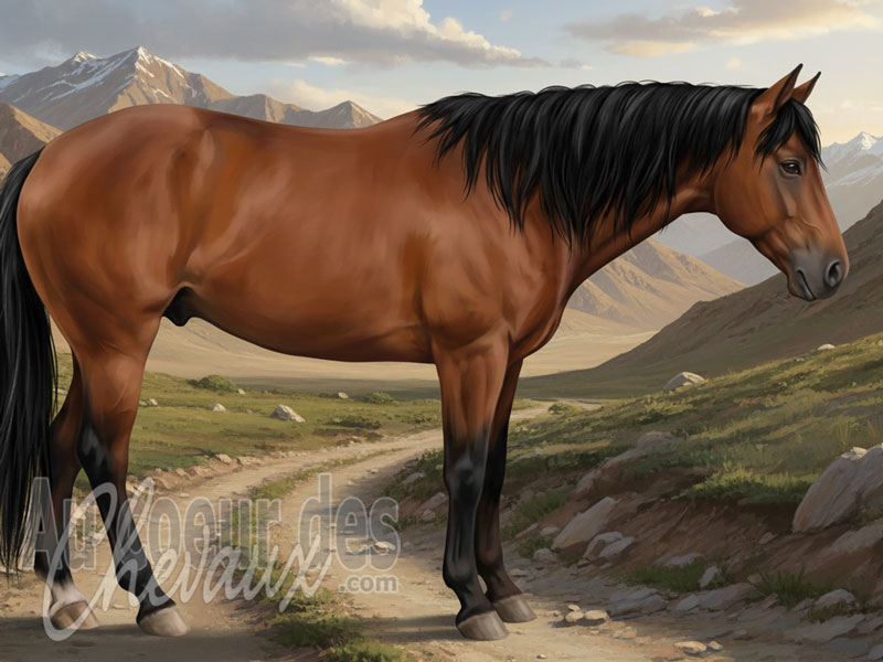 Le Cheval Yabu, le pilier des caravanes d'afghanistan